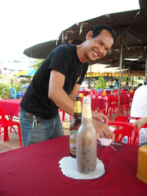 Smiling Lao eatery owner, Laos