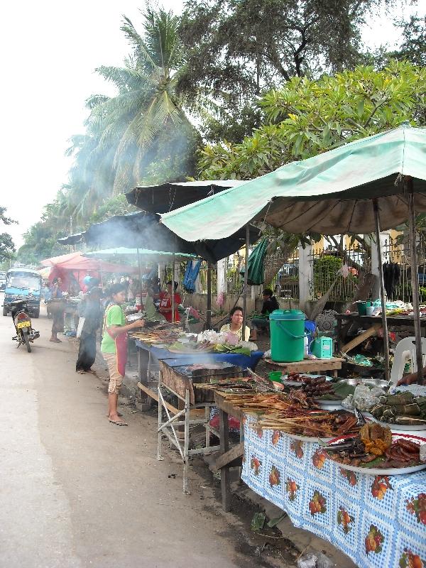 Food stalls in Luang Prabang, Laos, Laos