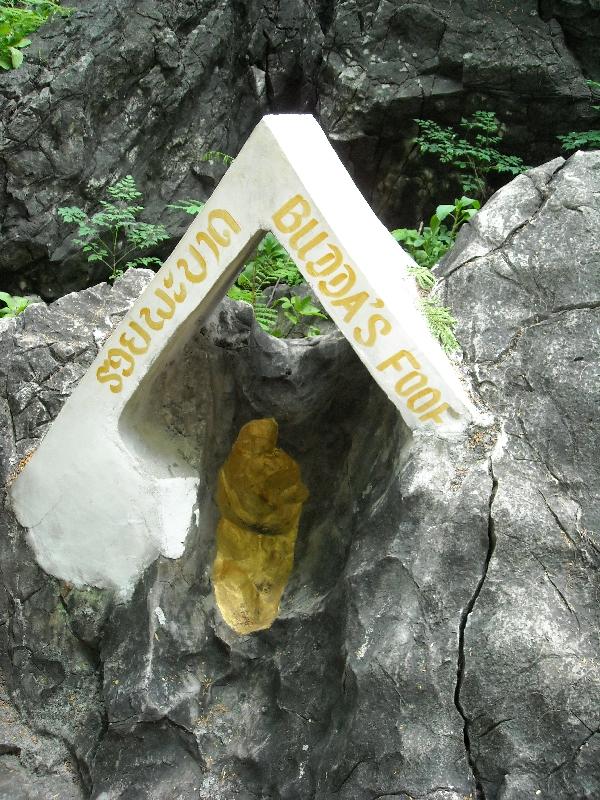 Buddha's Foot on Phu Si Hill, Luang Prabang Laos