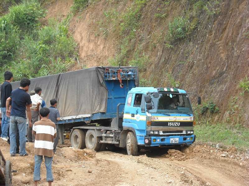 Traffic jam in Luang Prabang, Laos