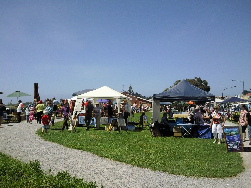 The local market in Apollo Bay, Australia