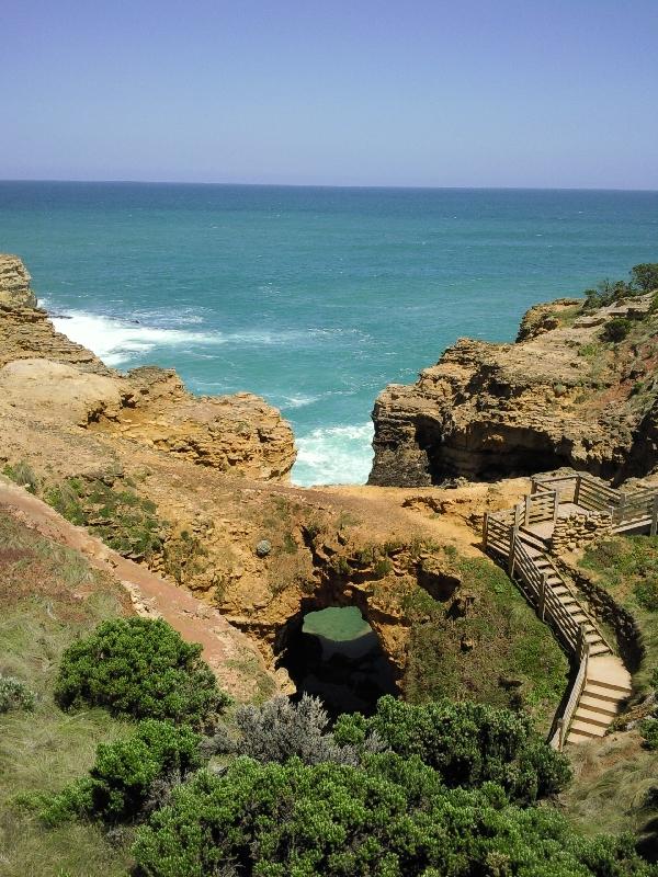 Walking down to The Grotto, Port Campbell Australia