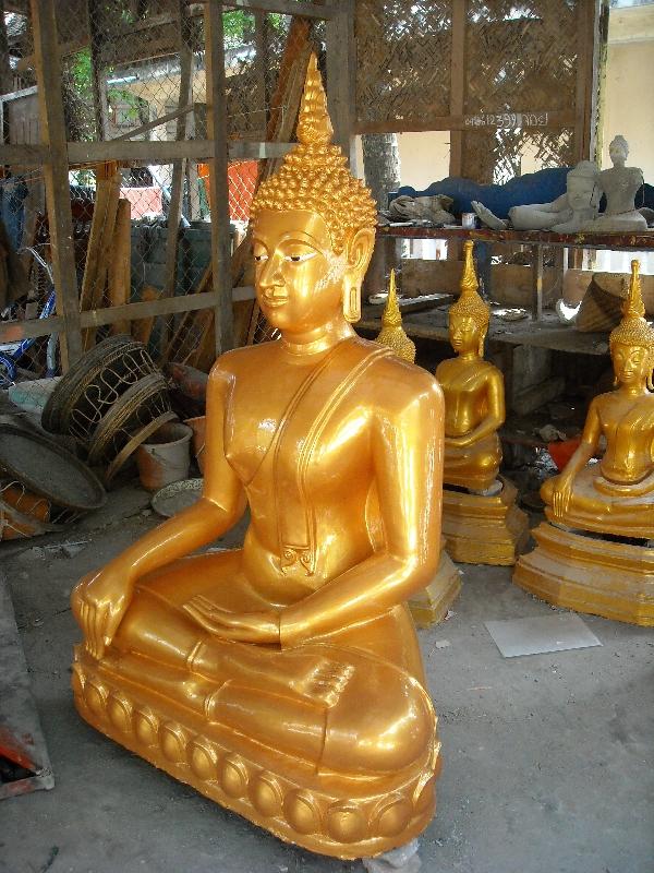 Savannakhet Province Laos Gold painted Buddha statue