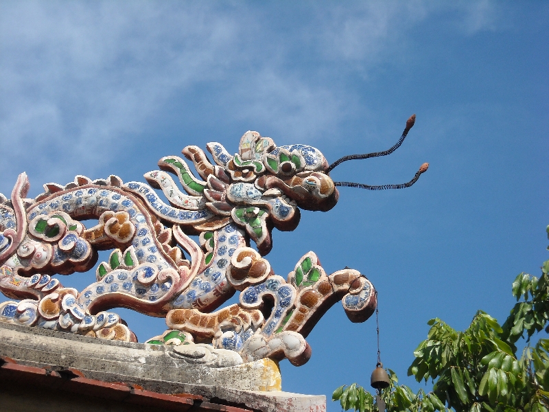 Savannakhet Province Laos Dragon on a Chinese Temple