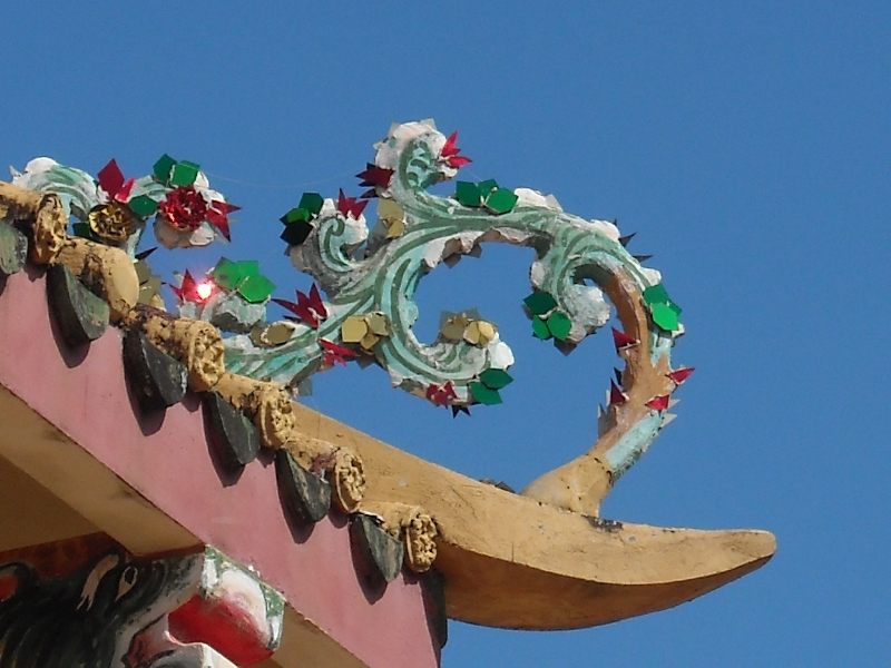 The top of the Chinese Temple, Savannakhet Province Laos