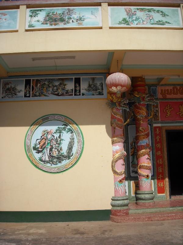 Beautiful wall paintings, Savannakhet Province Laos