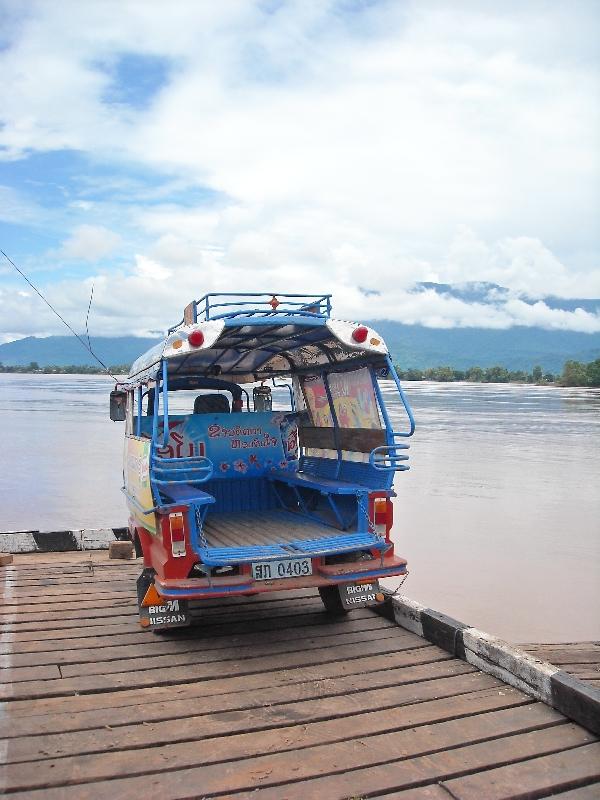 The tuk tuk on the ferry, Cambodia