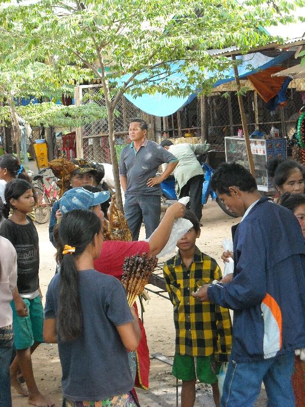 Food stalls in Cambodia, Stung Treng Cambodia