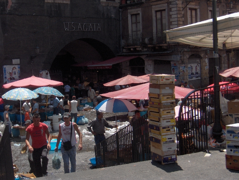Pictures of the fish market, Italy
