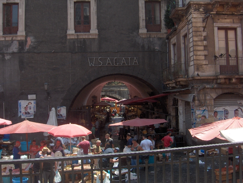 Catania Italy Fish market of Piazza Pardi
