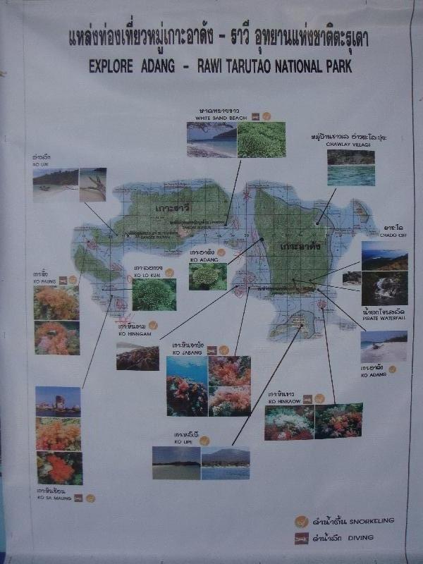 Map of Thailand Islands, Ko Rawi Thailand