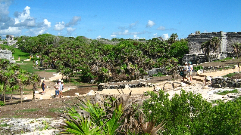 The old walls of Tulum, Tulum Mexico