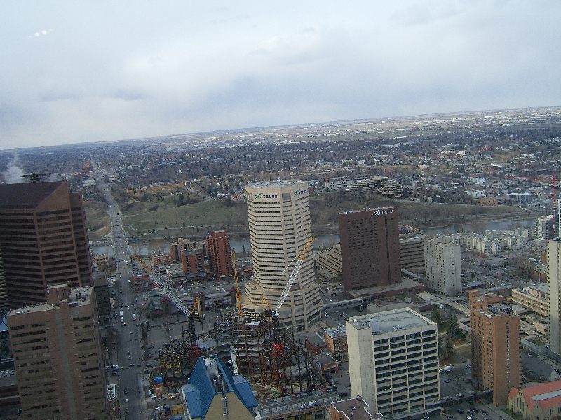 Looking out over downtown Calgary, Calgary Canada