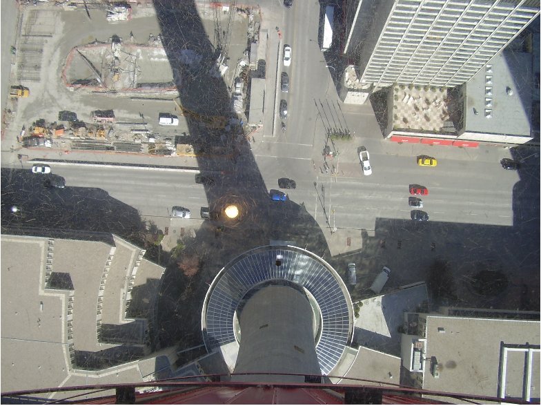 Looking down from the tower, Canada