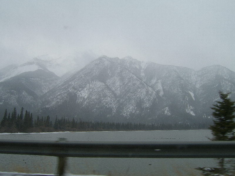 Driving through Banff National Park, Canada