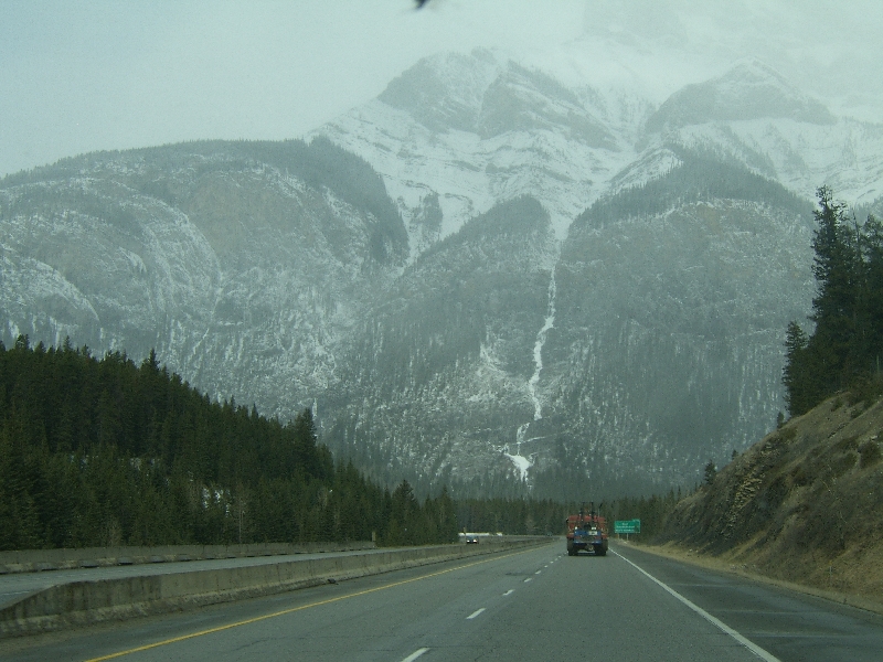 On the road in Alberta, Canada