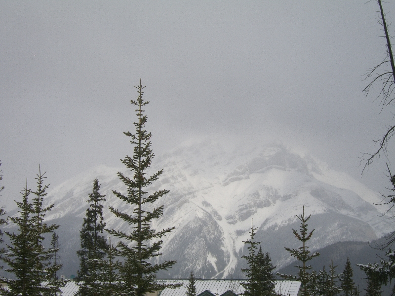 The snowy Rocky Mountains, Calgary Canada