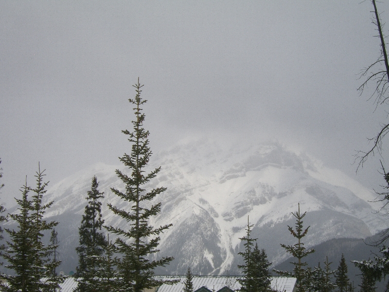 The snowy Rocky Mountains, Canada