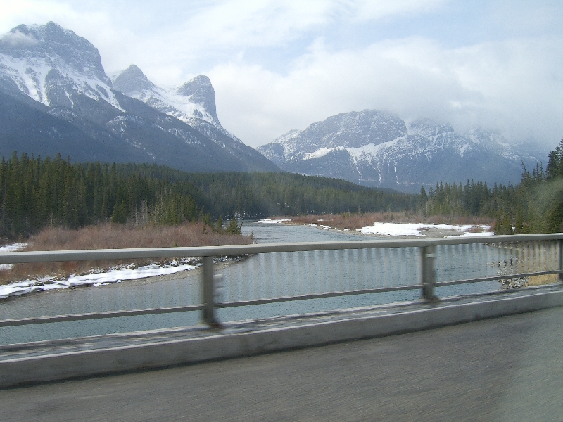 Driving to Lake Louise, Canada