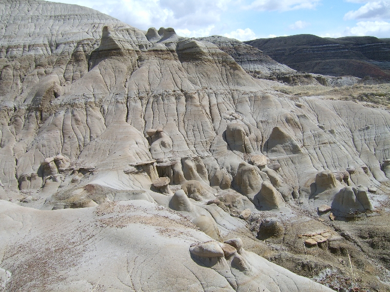 Hoodoos landscape in Calgary, Canada