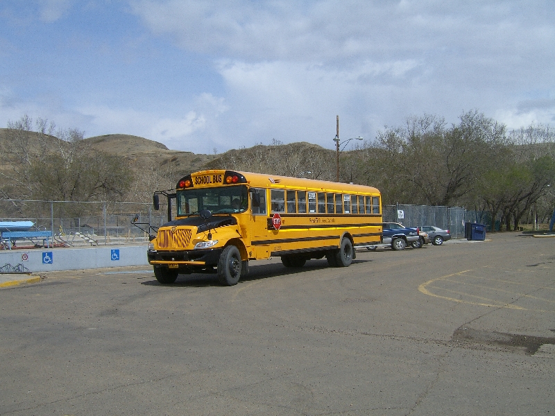 Calgary Canada Canadian schoolbus in Calgary