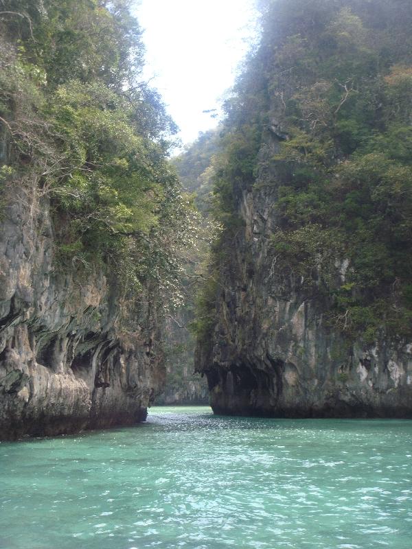 Lagoon through the cliffs, Thailand