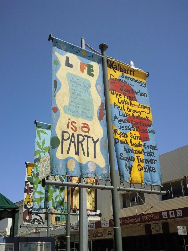 City flags in Geraldton, Australia