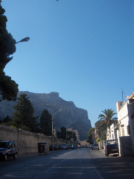 Driving to the port of Palermo, Italy