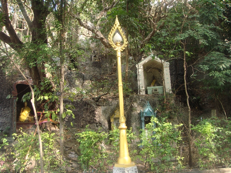 Buddhist altars close to the fort Bangkok Thailand Asia