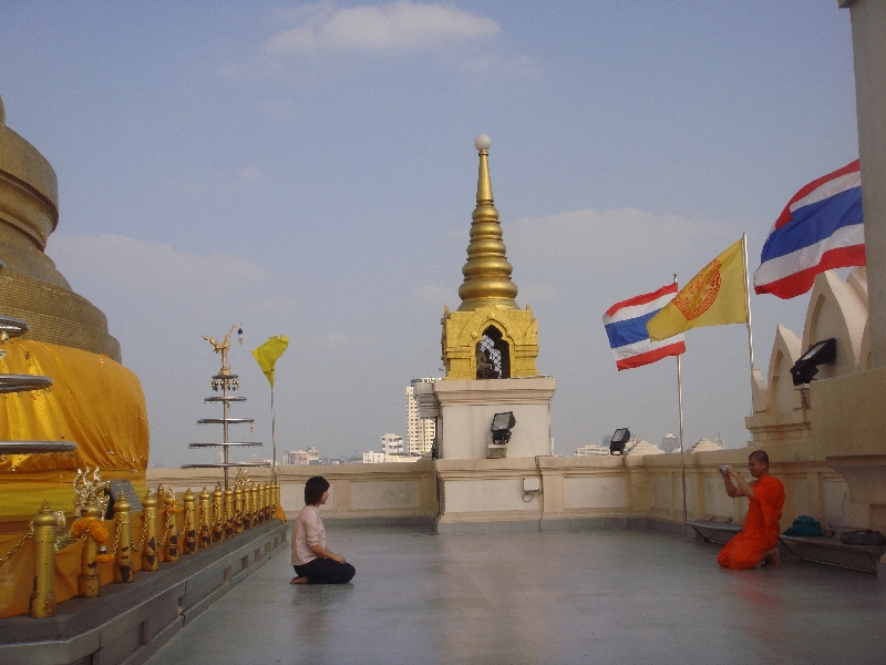 Bangkok Thailand On the roof top of Wat Saket