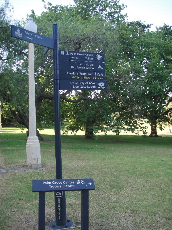 Sydney Australia Information sign Botanical Gardens