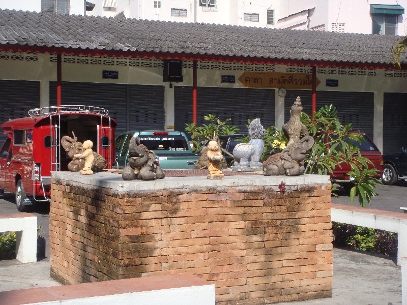 Outside Wat Chiang Man Chiang Mai Thailand Asia