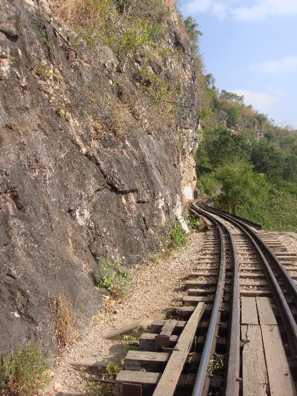 Kanchanaburi Thailand Death Railway Track