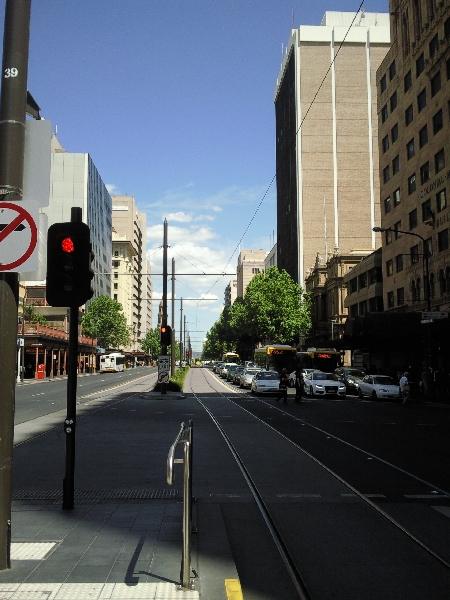 Tram stop in Adelaide, Adelaide Australia