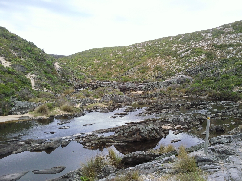 Kangaroo Island Australia Rocky riverbeds hide the platypuses