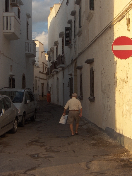 Street panorama Gallipoli, Apulia, Italy