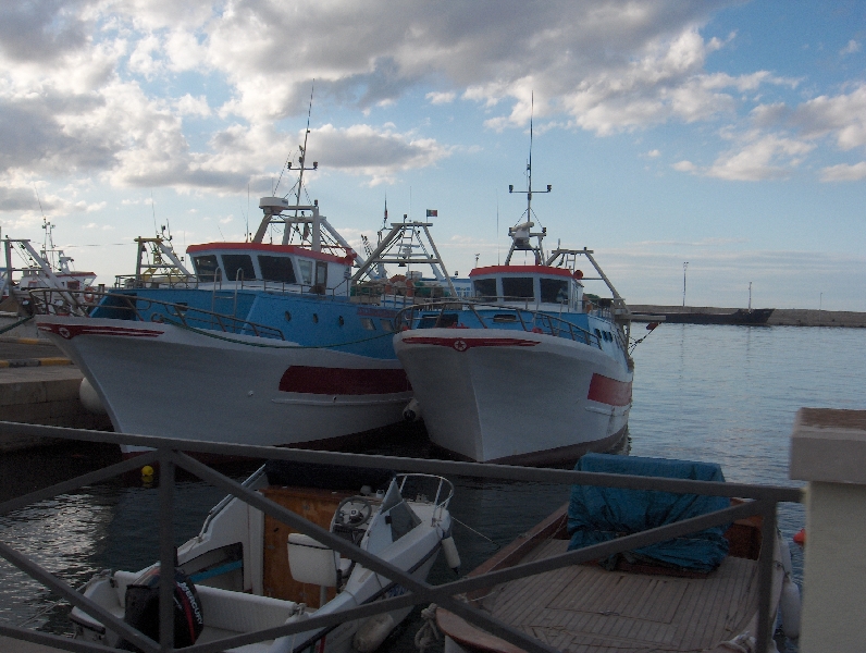 Boats in the harbour of Gallipoli, Gallipoli Italy