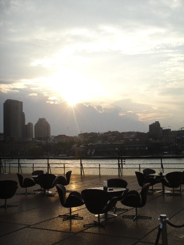 Looking out over Circular Quay, Sydney Australia