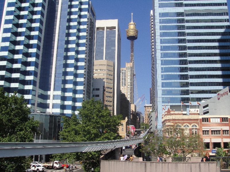 Monorail into Darling Harbour, Australia