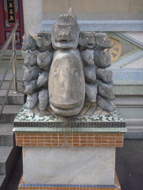 Chinese statue in Kanchanaburi, Kanchanaburi Thailand