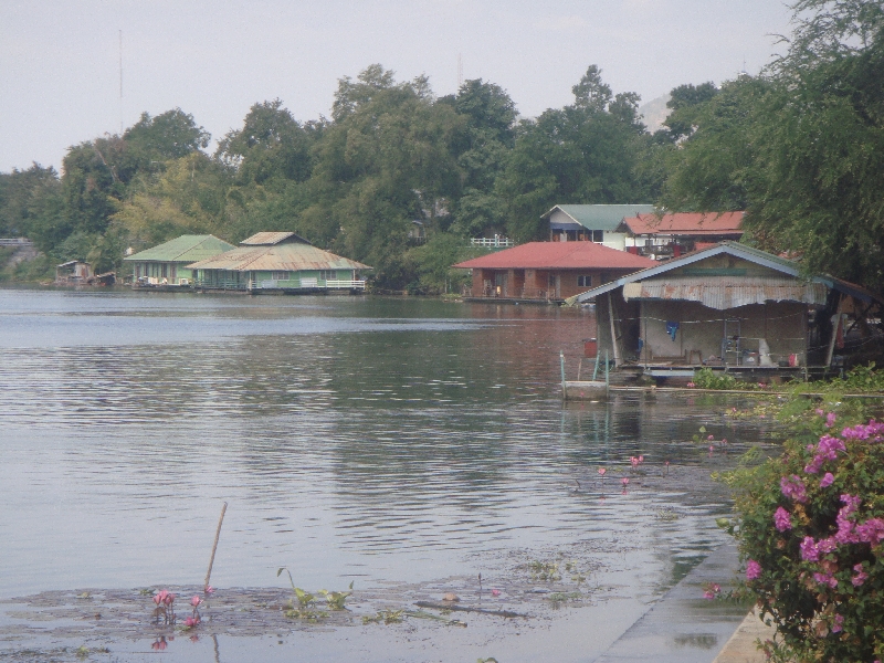 River houses in Kanchanaburi, Kanchanaburi Thailand