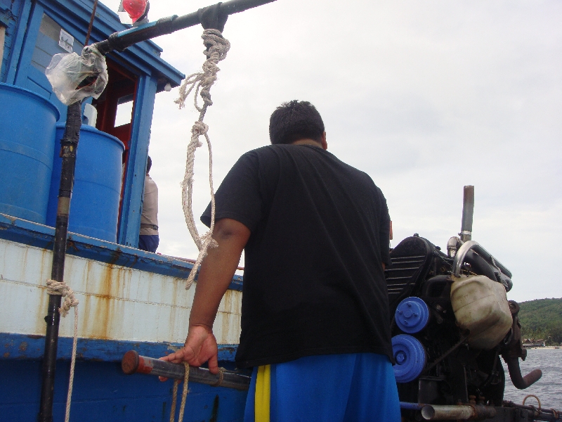 Long tail boat driver Phi Phi, Thailand