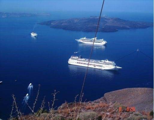 Beautiful bay of Santorini, Greece