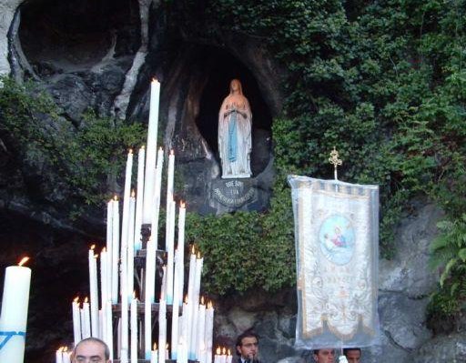 Lourdes France The grotto of the Lady of Lourdes
