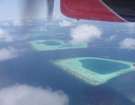 The plane from Male to Ari Atoll, Ari Atholhu Maldives