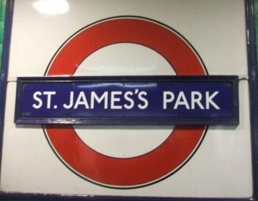 Metro station St. James's Park, United Kingdom