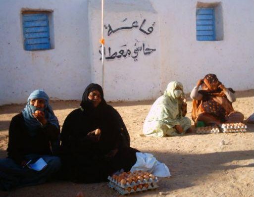 Tindouf Algeria Algerian women selling eggs