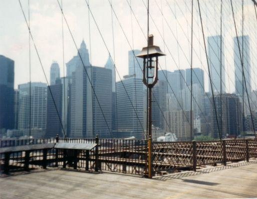 New York United States Twin Towers from the Brooklyn Bridge