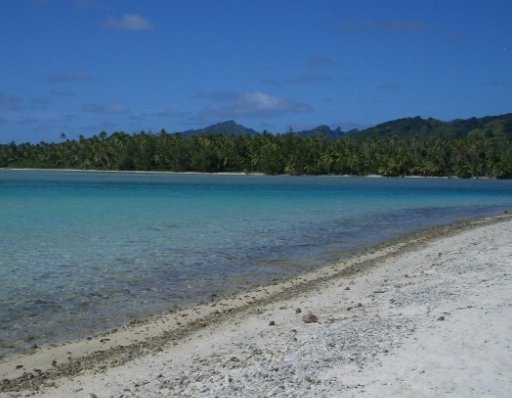 The beach in Tahiti, French Polynesia