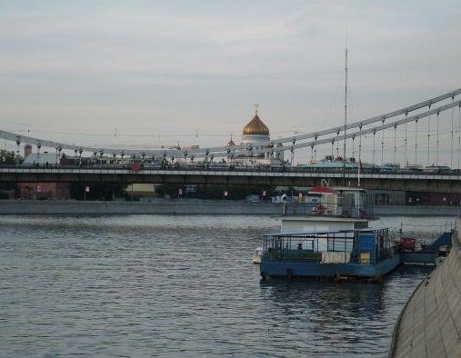 Moscow River and Saviour Church, Poland